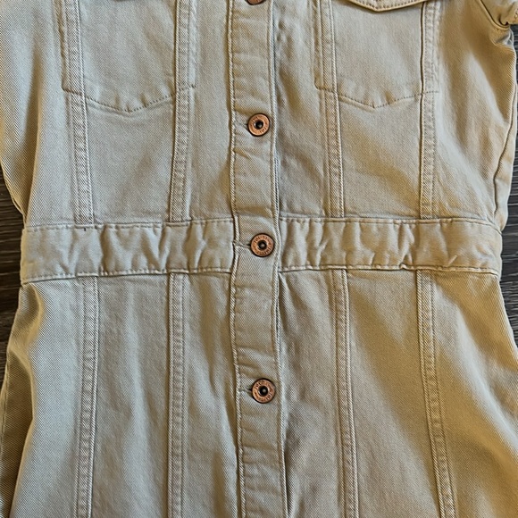 Zara - tan denim dress. - Picture 3 of 4